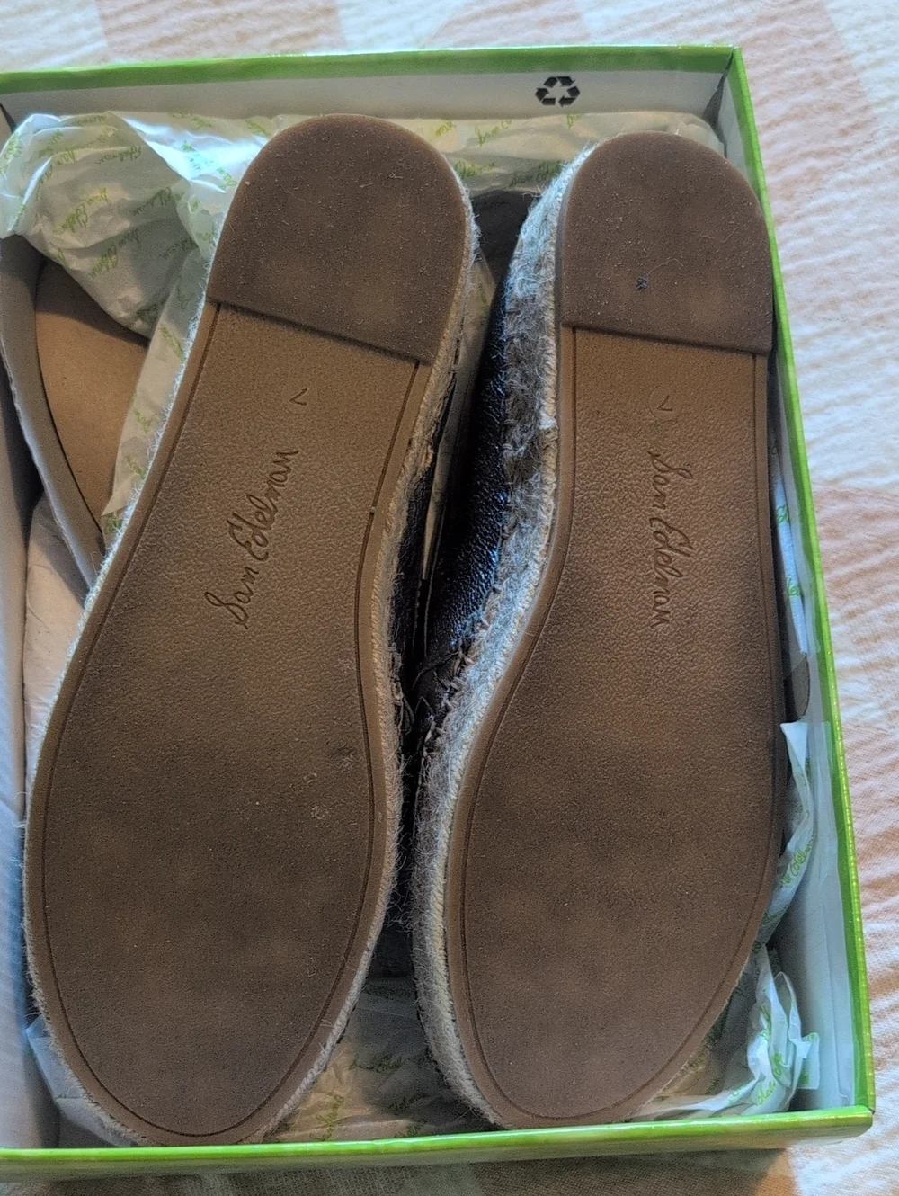 SAM EDELMAN Catherine Silver Loafers Espadrilles 7